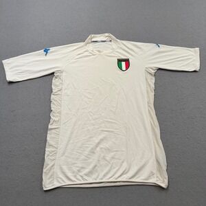 Italy National Team Jersey Mens L White Kappa 2000 2001 Football Home Away Shirt
